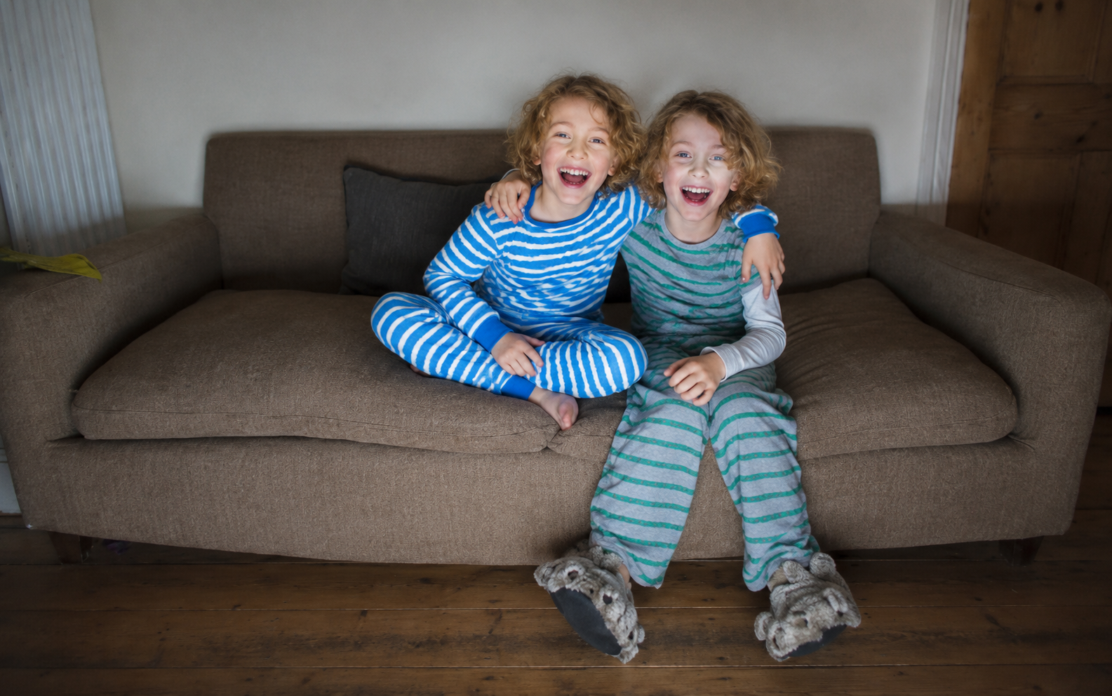 Children enjoying family viewing